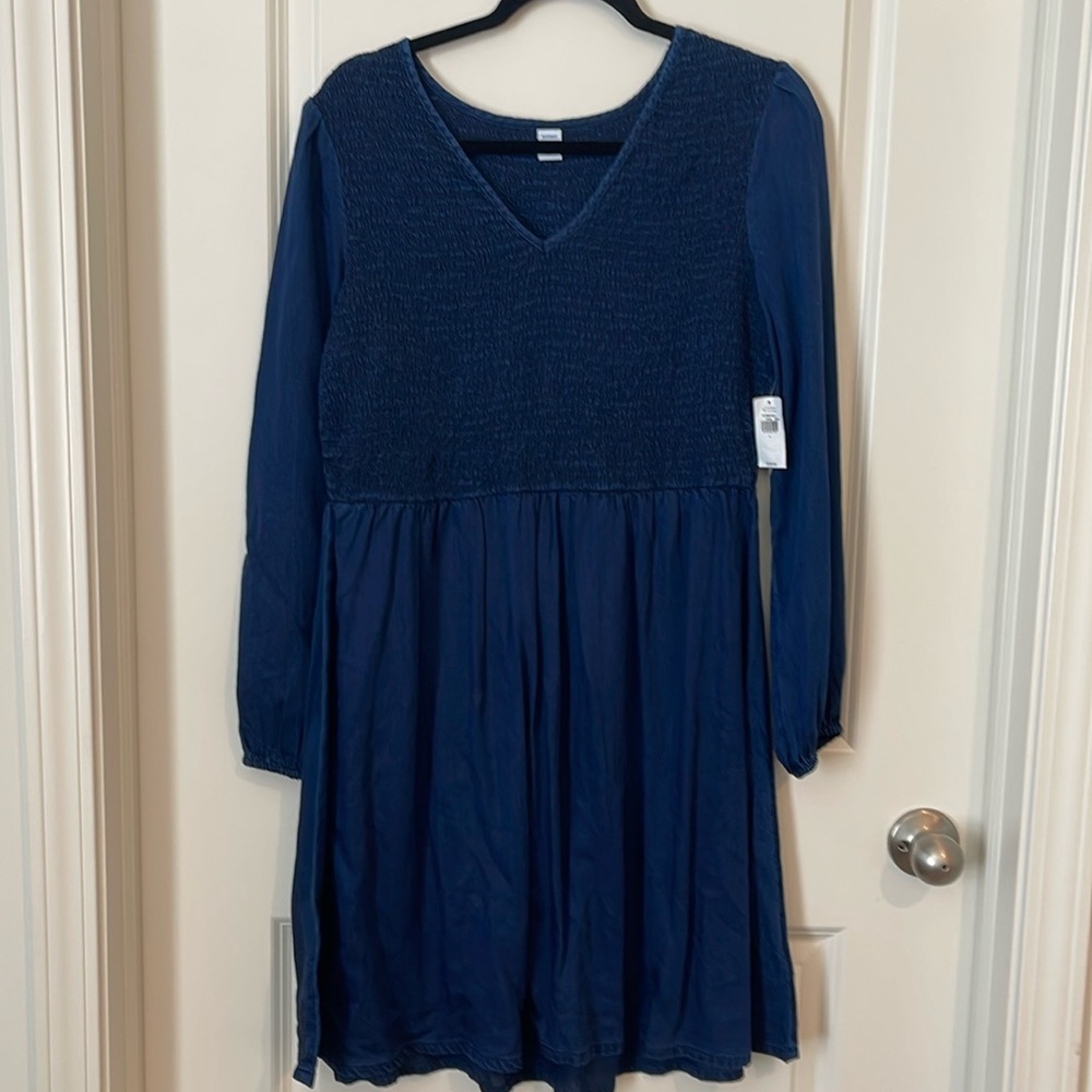 Smocked Long Sleeve Dress